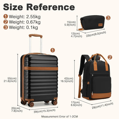 Set de viaje de 3 piezas