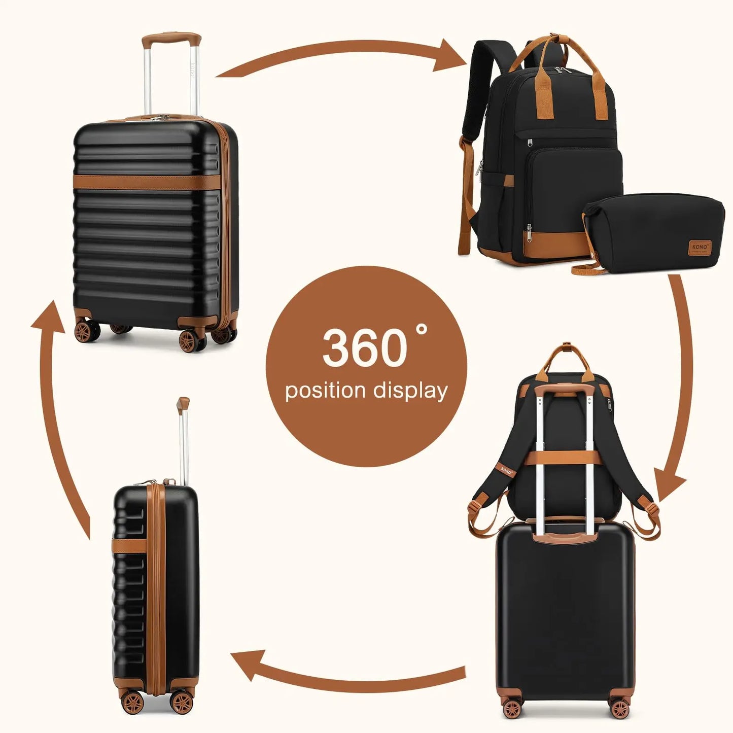 Set de viaje de 3 piezas